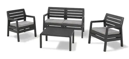 Delano-Lounge-Set, Graphit, mit abnehmbaren Kissen