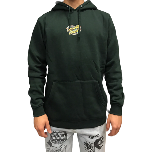 Santa Cruz felpa con cappuccio da uomo Pool Snakes Hand Hood SCA-HDY-501 verde
