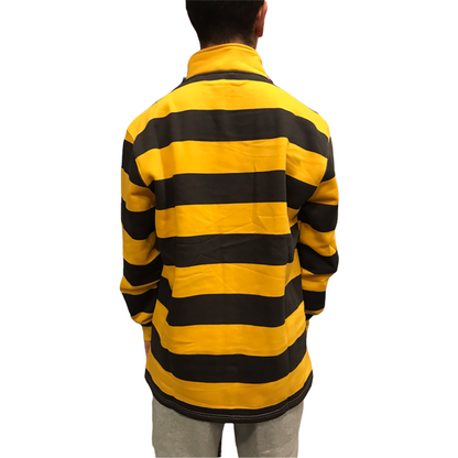 Santa Cruz felpa mezza zip a righe da uomo Mini Screaming Hand  SCA-CRW-070 giallo