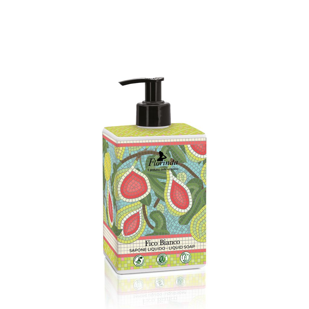 Florinda Mosaici Italiani Sapone Liquido Al Fico Bianco Per Mani E Corpo 500 ml