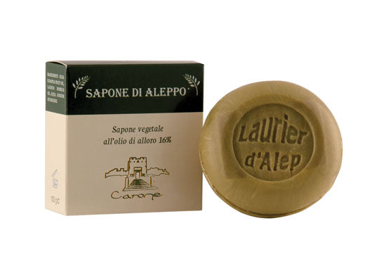 Saponetta Di Aleppo 16% Olio Di Alloro – 100% Naturale Per l’Igiene Della Persona – 100 gr