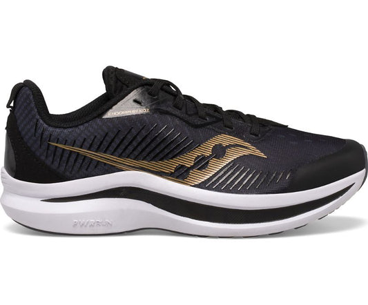 Saucony Endorphin 195018160614 Junior Boys' Running Shoes Black Gold