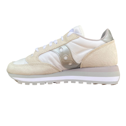 Saucony Jazz Triple S60530-16 Sneakers Donna Bianco Argento Platform