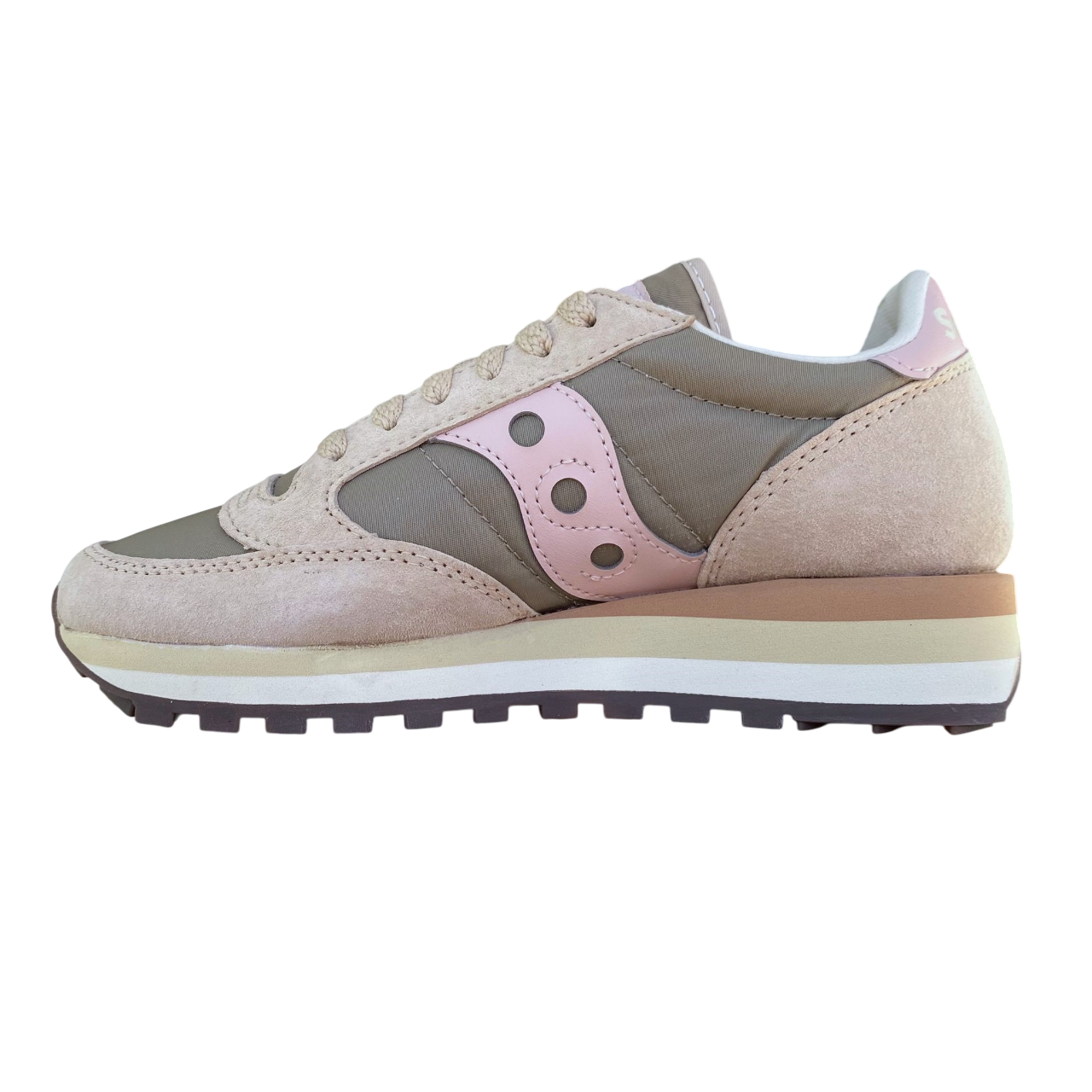 Saucony Originals Jazz Triple Donna Verde-Rosa S60530-58 | Sneakers con Suola Alta