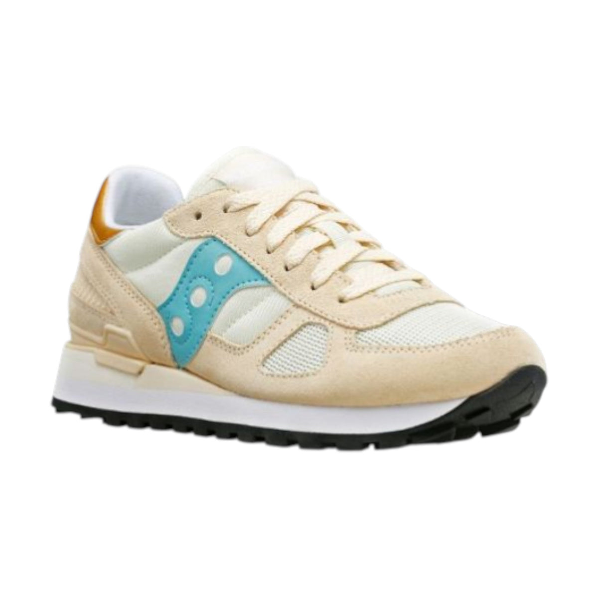 Saucony Women's Shadow Original S1108-839 Beige Turquoise Sneakers