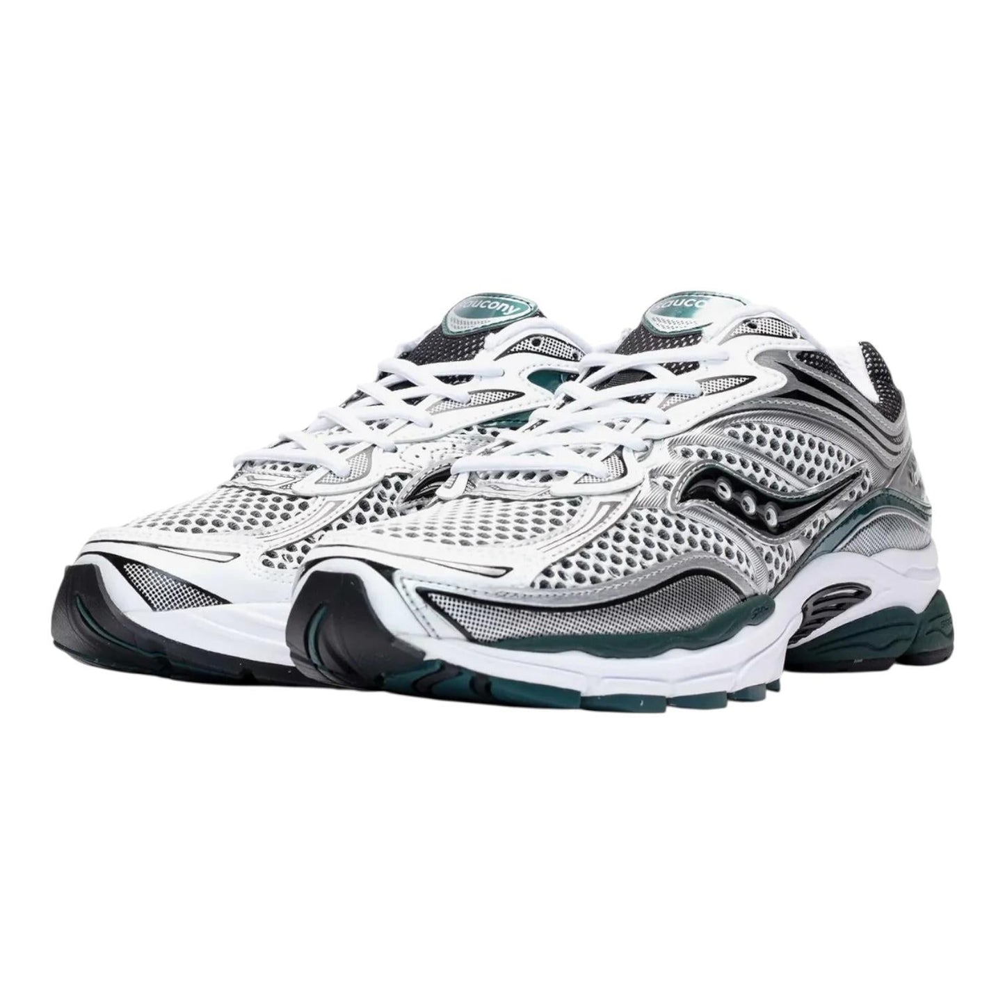 Saucony Sneakers Uomo ProGrid Omni 9 S70739-56 Bianco Argento Verde Pino