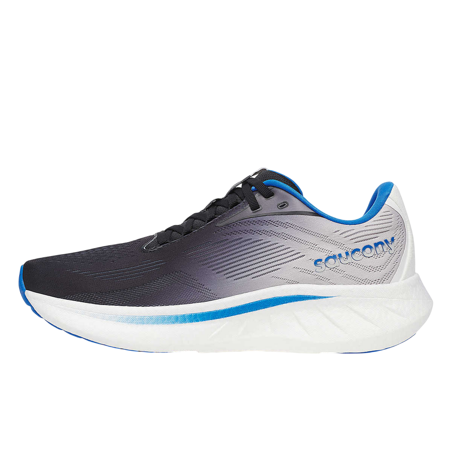 Saucony Ride 18 S21000-160 Scarpe Running Uomo Versatili Allenamento Quotidiano Nero Blu Paracadutista