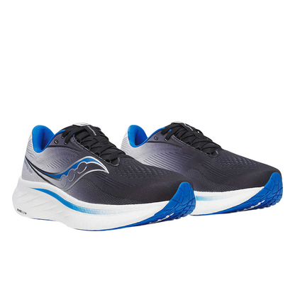 Saucony Ride 18 S21000-160 Scarpe Running Uomo Versatili Allenamento Quotidiano Nero Blu Paracadutista