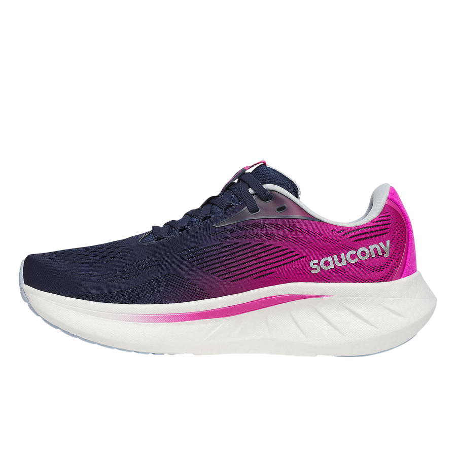 Saucony Ride 18 S11000-160 Scarpe Running Donna Versatili Allenamento Quotidiano Blu Fucsia