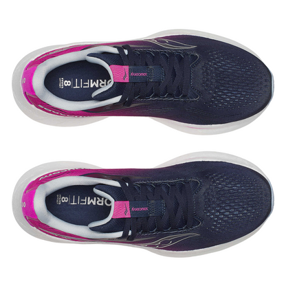 Saucony Ride 18 S11000-160 Scarpe Running Donna Versatili Allenamento Quotidiano Blu Fucsia