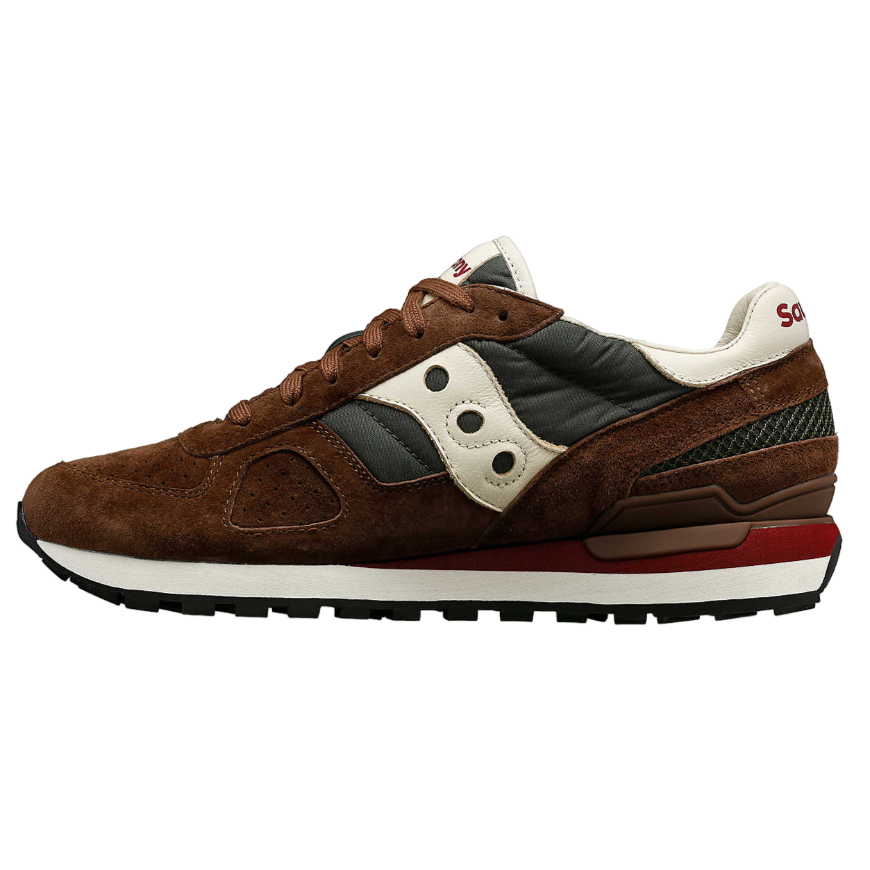 Saucony Shadow Original S70780-3 Marrone Verde Uomo Sneakers Heritage EVA