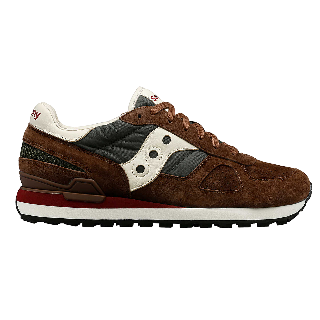 Saucony Shadow Original S70780-3 Marrone Verde Uomo Sneakers Heritage EVA