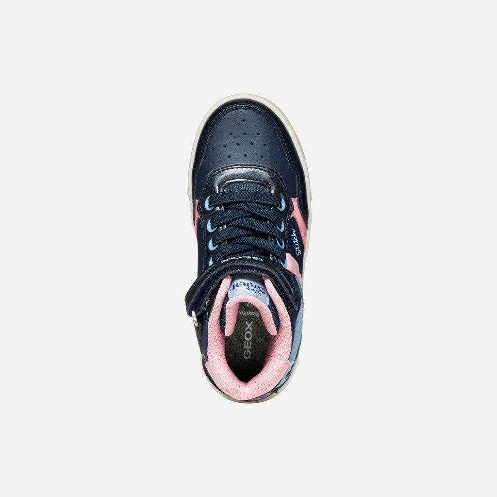 Geox Scarpa tempo libero junior J568WH0BCKNC0694 blu-rosa