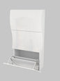 Modern Shoe Cabinet ONDA Glossy White with 3 Doors
