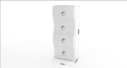Moderner Schuhschrank 4 Kipptüren ONDA Hochglanz Weiß