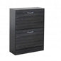 Shoe Cabinet Sally Dark Grey: Wood, 60x24x80 cm