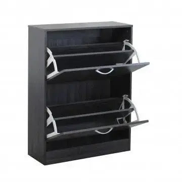 Scarpiera Sally Grigio Scuro: Legno, cm 60x24x80