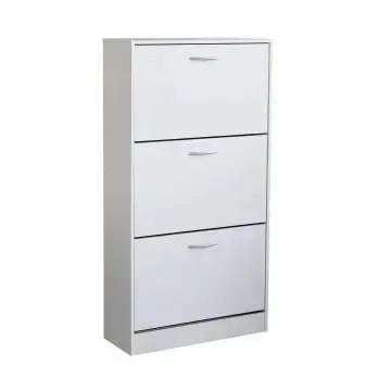 Schuhschrank Vicky Weiß: Holz, 60x24x115 cm