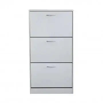 Schuhschrank Vicky Weiß: Holz, 60x24x115 cm