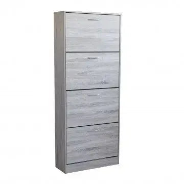 Scarpiera Wendy Grigio Chiaro: Legno, cm 60x24x150
