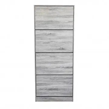 Scarpiera Wendy Grigio Chiaro: Legno, cm 60x24x150