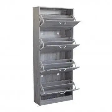 Scarpiera Wendy Grigio Chiaro: Legno, cm 60x24x150