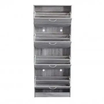 Scarpiera Wendy Grigio Chiaro: Legno, cm 60x24x150