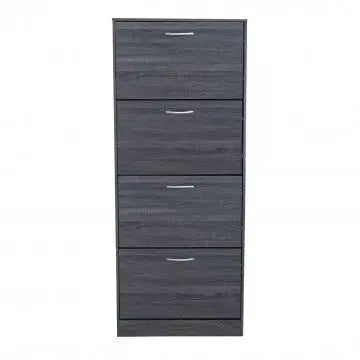 Scarpiera Wendy Grigio Scuro: Legno, cm 60x24x150