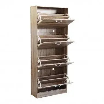 Scarpiera Wendy Naturale: Legno, cm 60x24x150