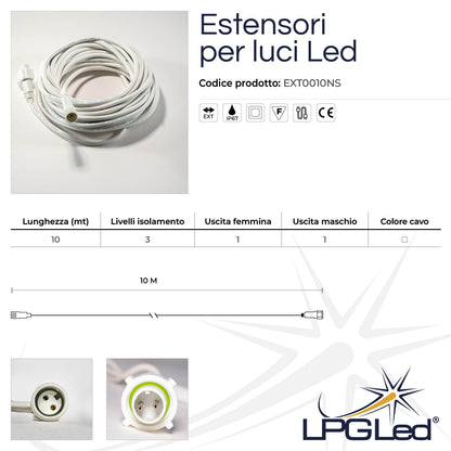 Estensore per luci led | 10 metri | IP67