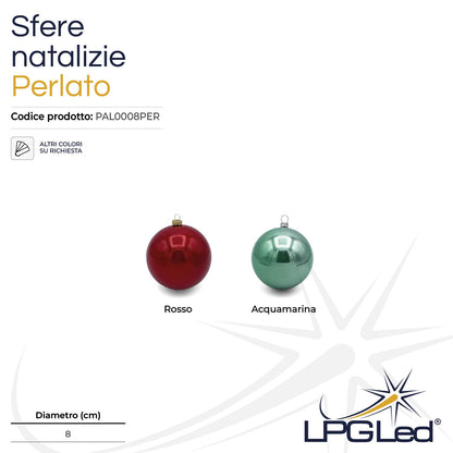 Sfera di Natale decorativa perlata | da 8cm