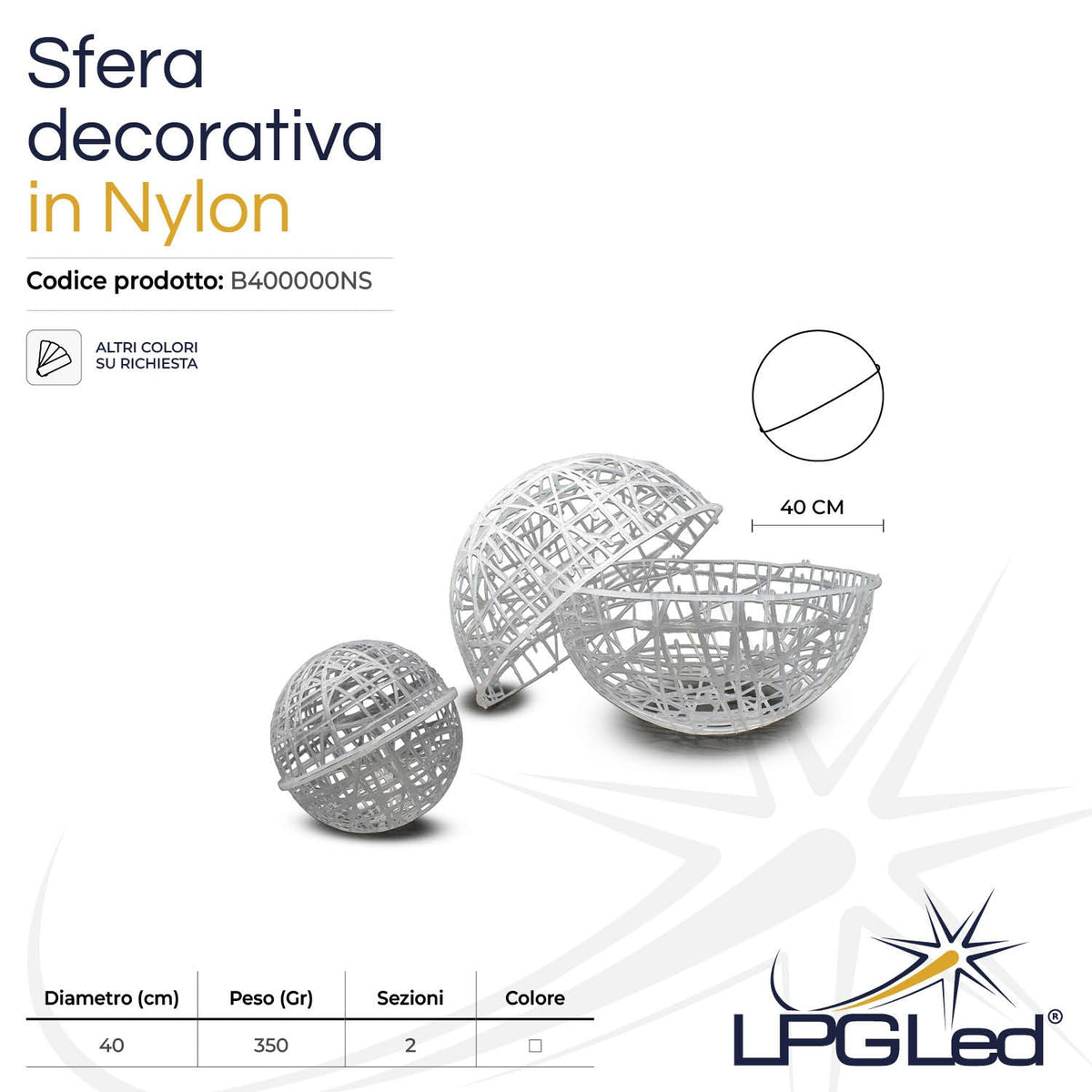 Sfera decorativa in nylon trasparente | Ø 40cm | per decorazioni interne o esterne