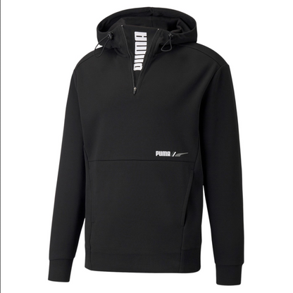 Puma Felpa Uomo Mezza Zip Cappuccio RAD/CAL DK 589389-01 Nero