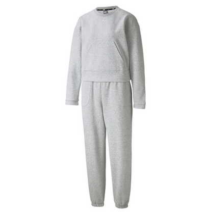 Puma tuta da donna con felpa girocollo Loungewear 845855-04 grigio