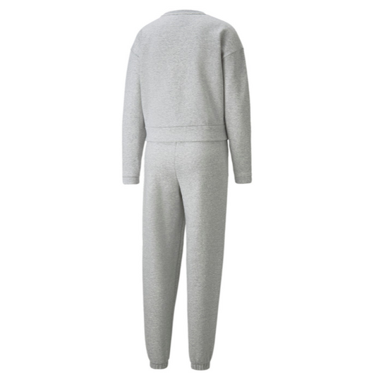 Puma tuta da donna con felpa girocollo Loungewear 845855-04 grigio
