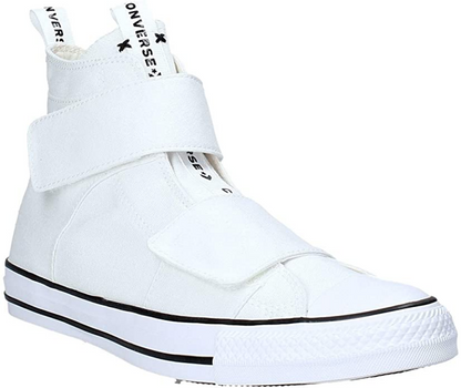 Converse scarpa sneakers in tela da donna con strappo Ctas Strap 164547C bianco