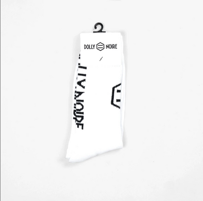 Dolly Noire Socks Woven Frontal Hexagon sk048-ka-02 white
