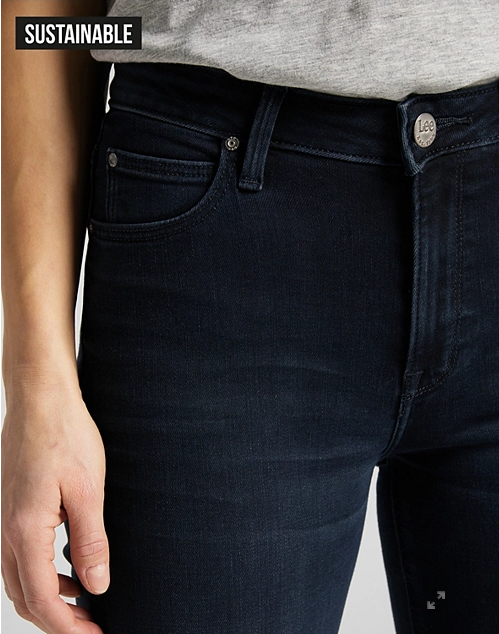 Lee Scarlett High Skinny High Waist Jeans L626PHQS worn ebony