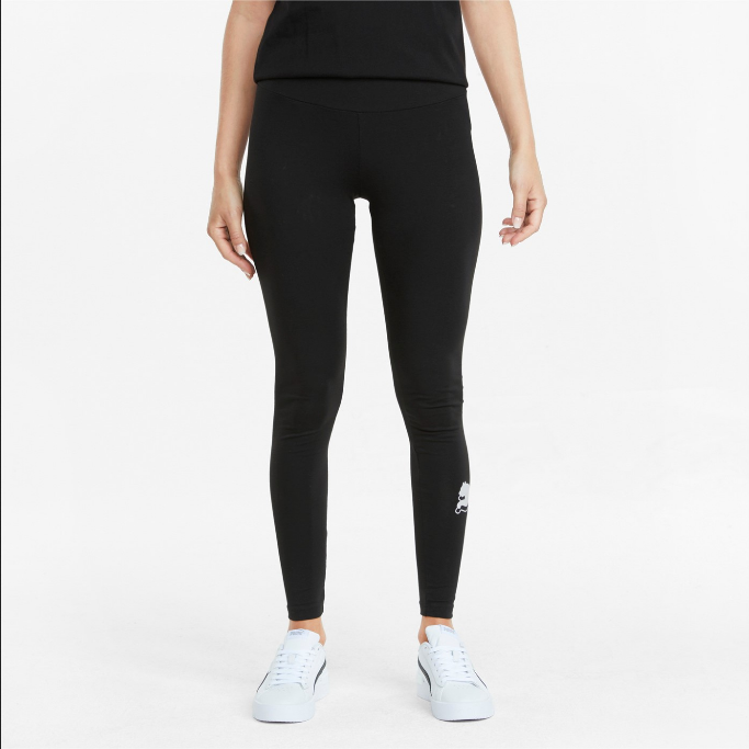 Puma pantalone sportivo elasticizzato da donna Power Logo Legging 589544 01 nero