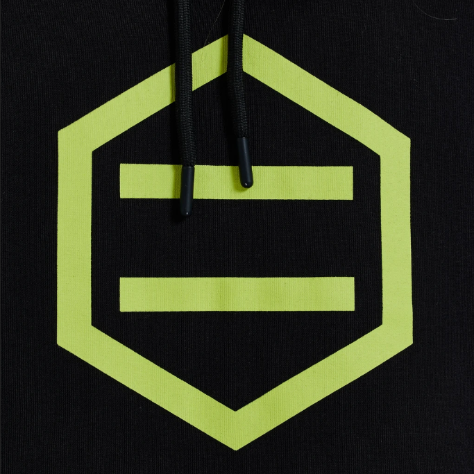 Dolly Noire Felpa Hexagon Logo DLYNR SW068-SA-03 Nero Giallo