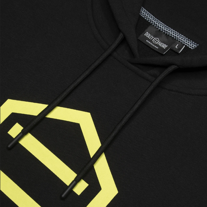 Dolly Noire Felpa Hexagon Logo DLYNR SW068-SA-03 Nero Giallo