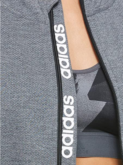 Adidas Felpa corta da donna DS8717 grigio
