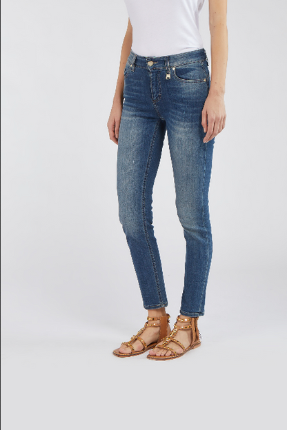 CafèNoir Pantalone jeans Denim Audrey Slim C7JJ3060 B007 blu medio chiaro