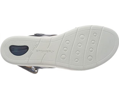 Stonefly sandalo casual da donna Aqua III 11 in pelle laminata 213783 100 limo blu