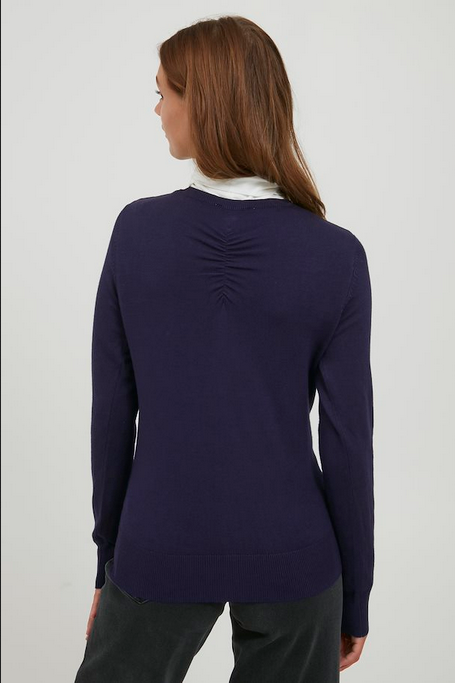 b.young Cardigan Lavorato a Maglia Pimba 20811102 193920 peacoat