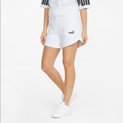 Puma pantaloncino sportivo da donna  Short Ess 5" High 848339 02 white