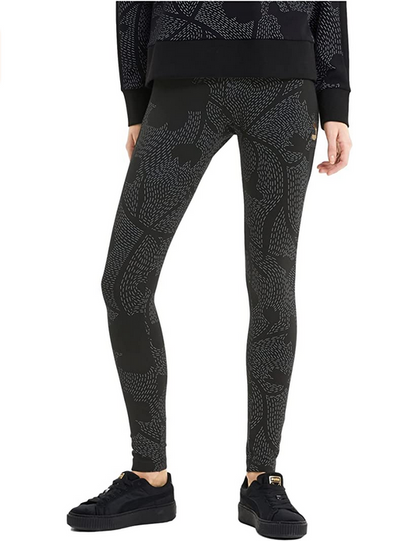 Puma leggings da donna Classics AOP MR Legging 597734 61 nero
