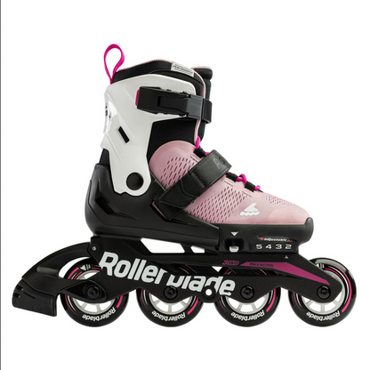 Rollerblade Pattino in linea estensibile da ragazza Microblade 07221900T93 rosa bianco