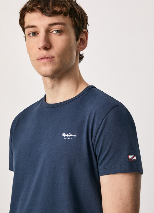 Pepe Jeans maglietta maniche corte Original Basic T-shirt PM508212 595 navy