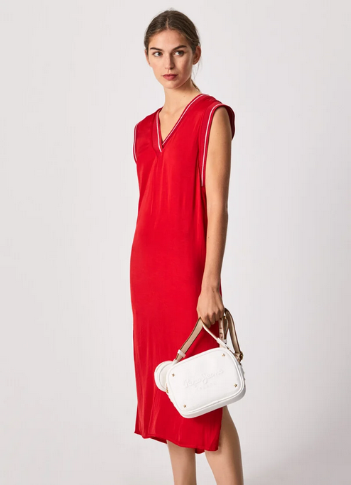 Pepe Jeans Abito Tunica Donna Matilda Rosso Royal - PL953027